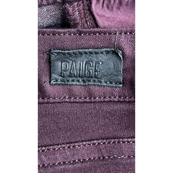 Paige Verdugo Ankle Cherry Noir Size 30  Cropped Ankle Ultra Skinny Soft - Picture 11 of 14